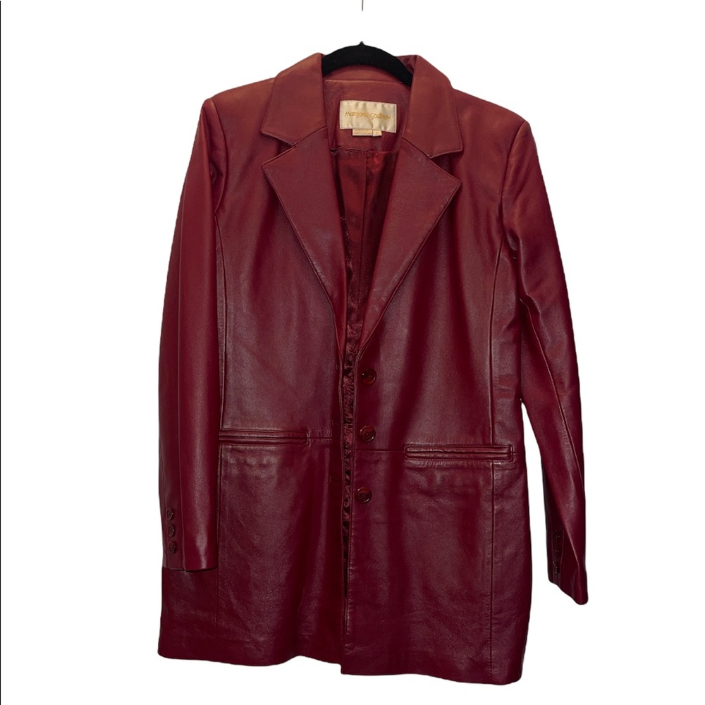 Red Leather Blazer